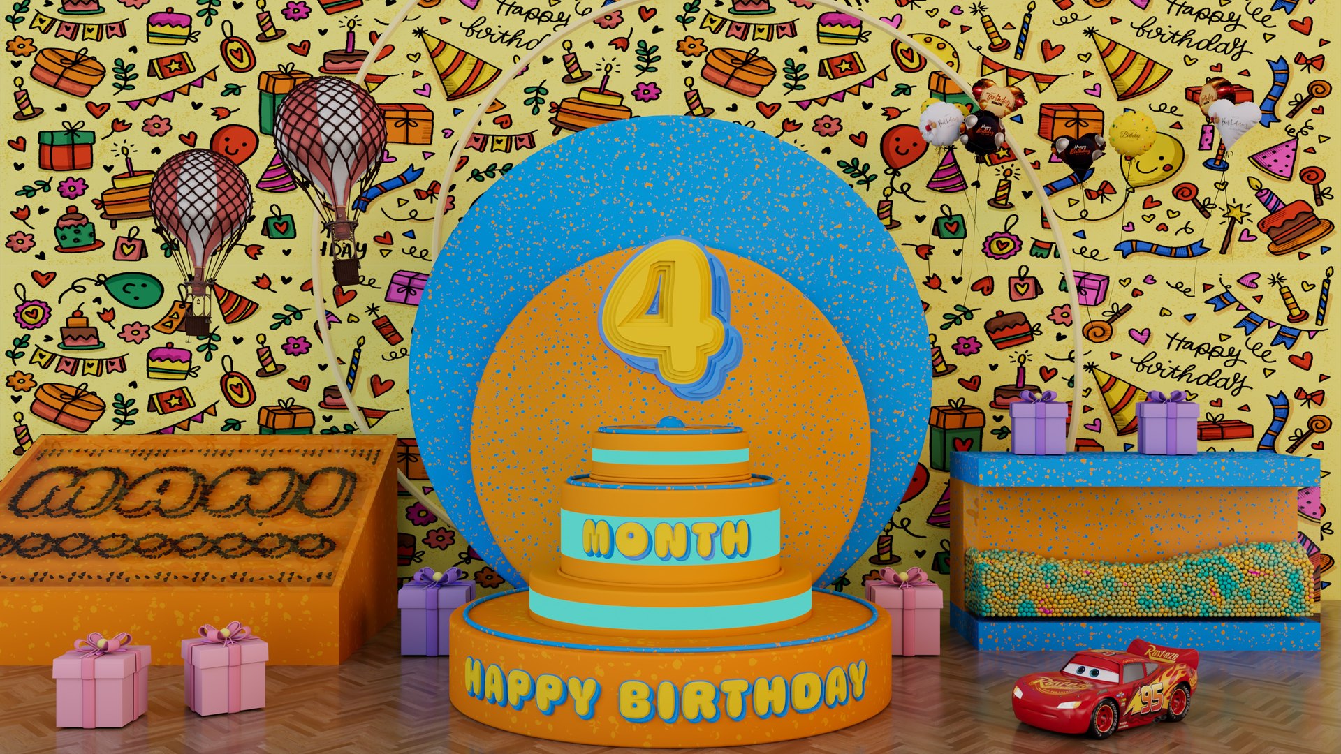 3D Happy Birthday Wishes - TurboSquid 2066006