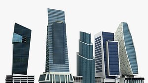 dubai skyscrapers 3D model
