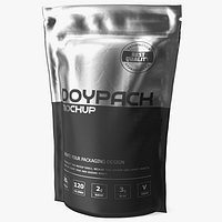 Doy Pack With Zipper Mockup Black