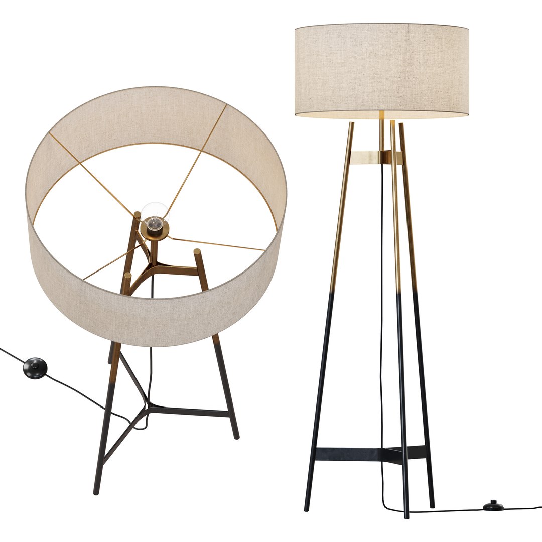 3D Brace Ombre Floor Lamp TurboSquid 1625955