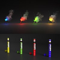 Burning Signal Flare Set Volumetric VDB For Blender