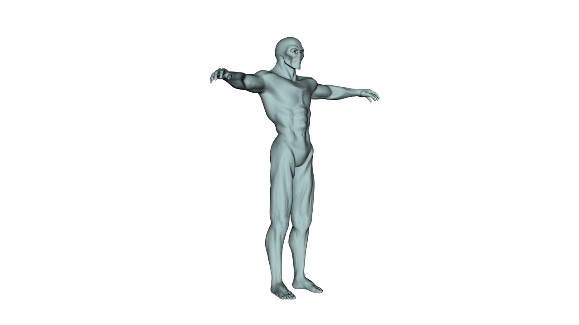 Realistic Rigged Alien Character 3d Model