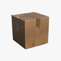 Scaned Cardboard Box D - PBR