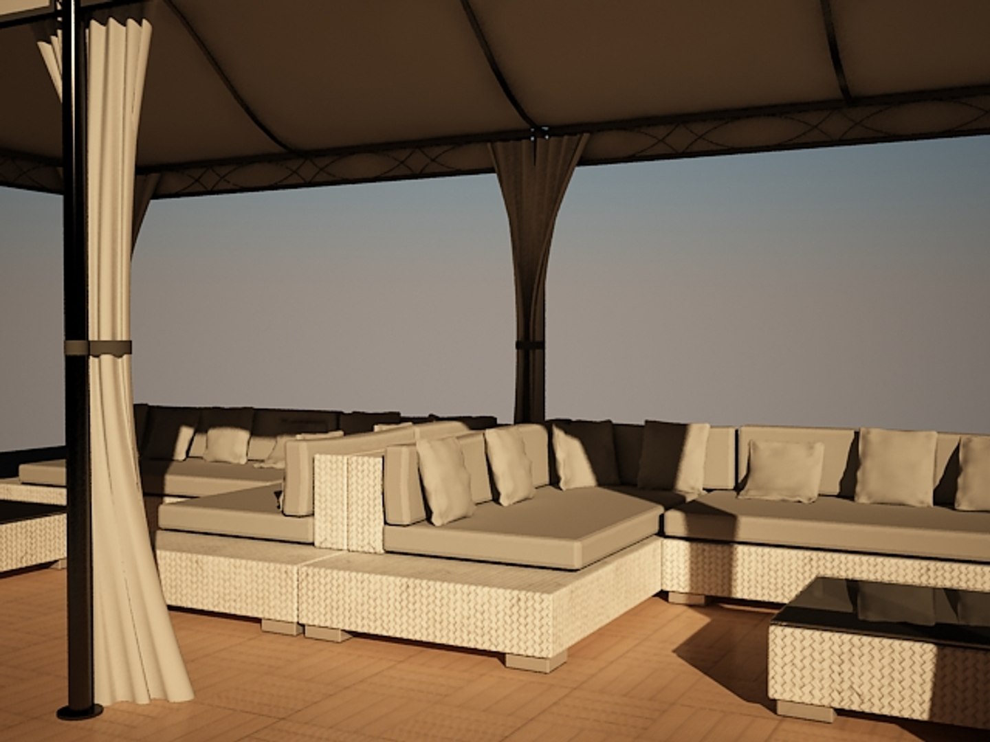 Tent Sofas Exterior 3d Max