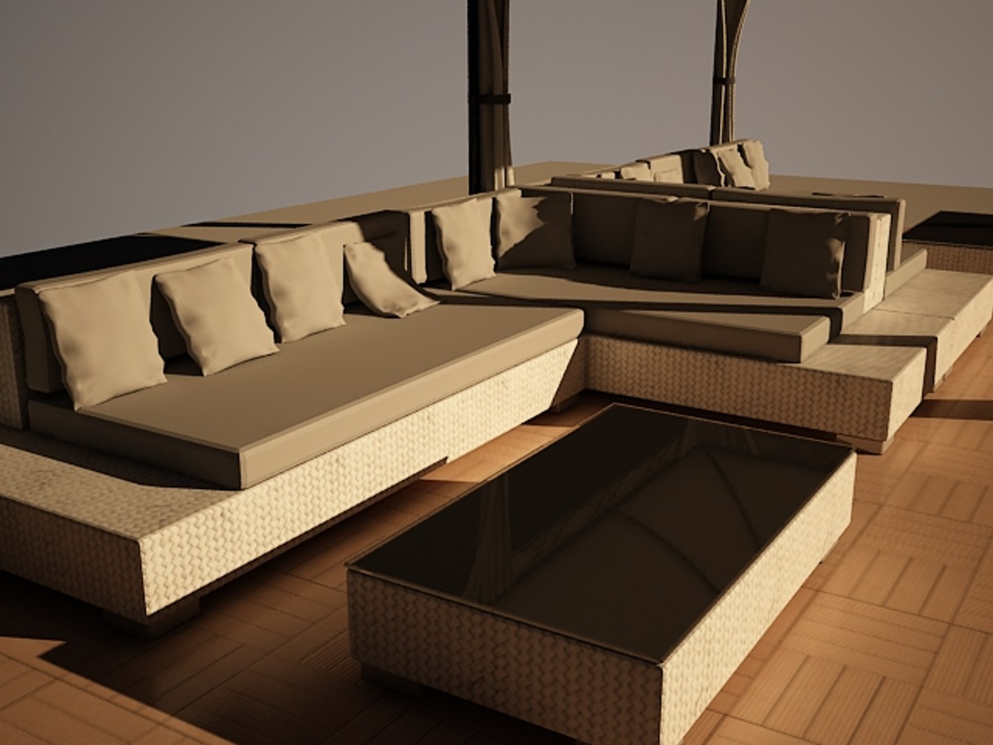 Tent Sofas Exterior 3d Max