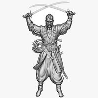 Cossack Ukrainian warrior - bas-relief for CNC router or 3D printer