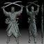 Cossack Ukrainian warrior - bas-relief for CNC router or 3D printer