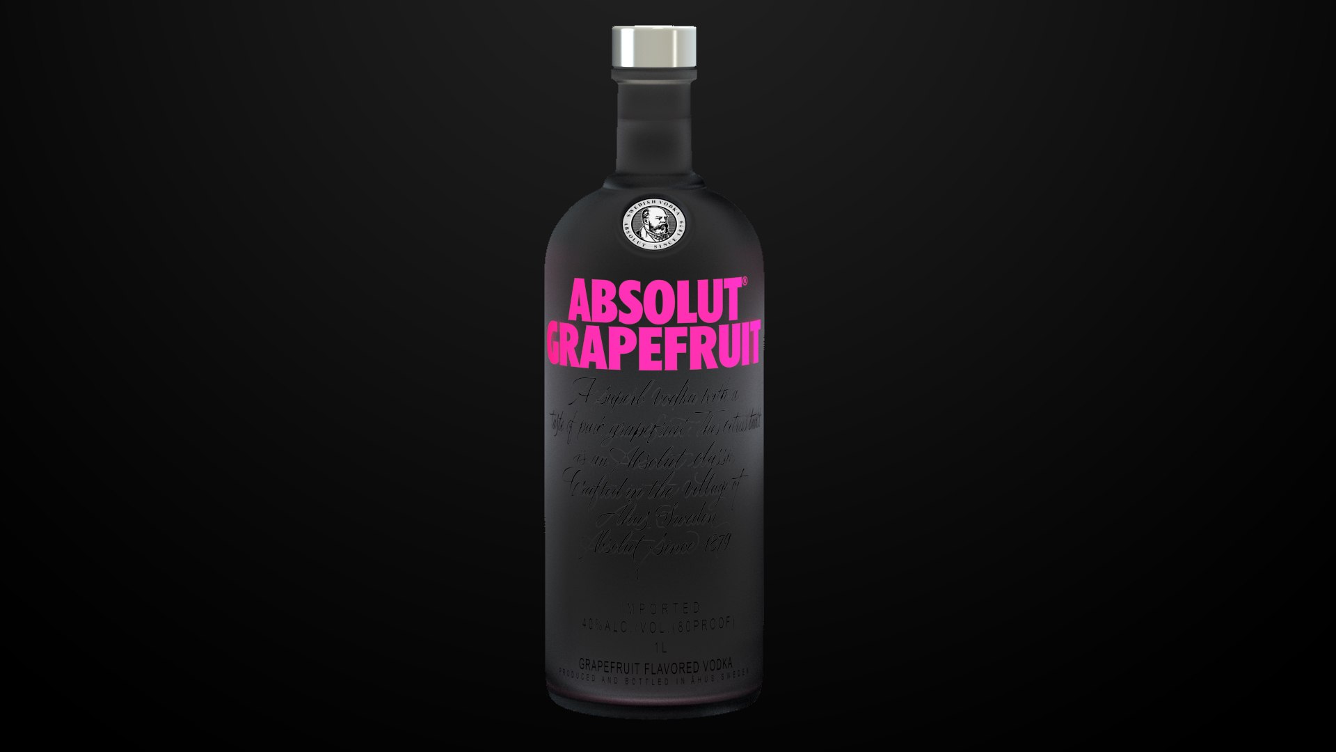 3D grapefruit vodka absolut alcoholic model - TurboSquid 1692978