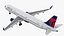 Airbus A321 de Delta Airlines avec intérieur et portes