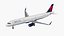 Airbus A321 de Delta Airlines avec intérieur et portes
