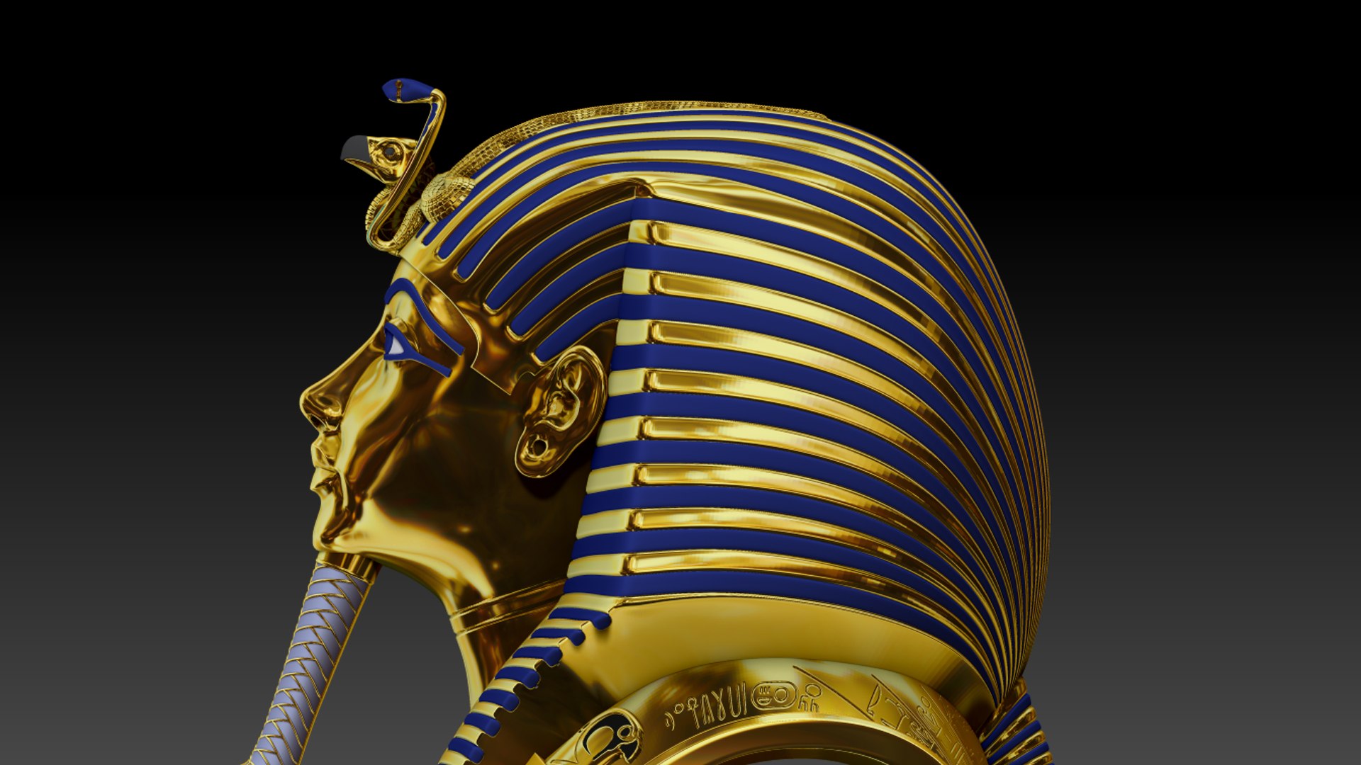 Tutankhamuns Golden Mask 3d Turbosquid 2029878