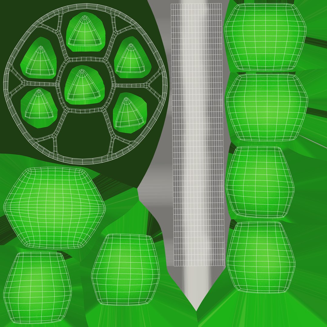 Mario Bros Koopa Shell Green Cinematic 3D model https://p.turbosquid.com/ts-thumb/MV/6sKgoR/vd/uv01/png/1681758237/1920x1080/fit_q87/0cb91b9a13d99064cdd8f17e5882aac5c94bb9b9/uv01.jpg