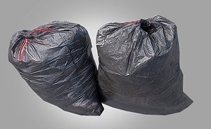 3D black bag model