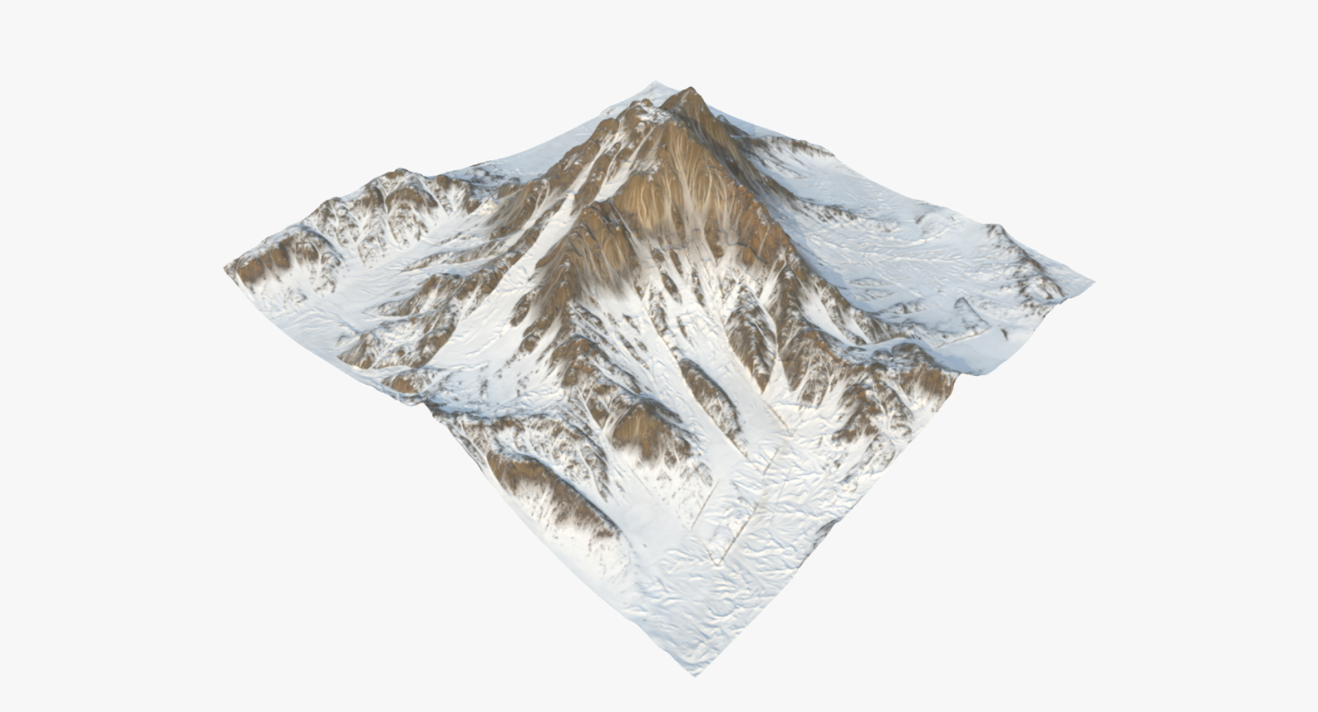 3D Snowy Mountain - Snow Model - TurboSquid 1249958