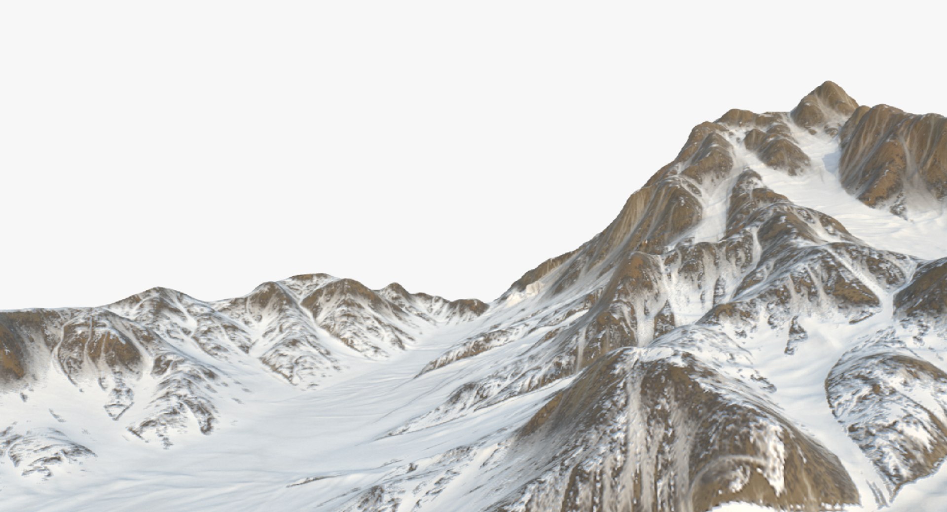 3D Snowy Mountain - Snow Model - TurboSquid 1249958