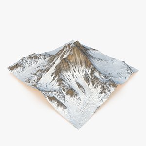 3D snowy mountain - snow model