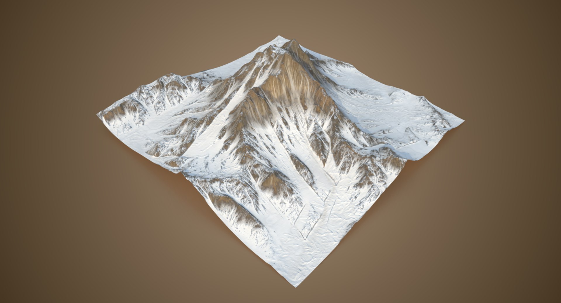 3D Snowy Mountain - Snow Model - TurboSquid 1249958