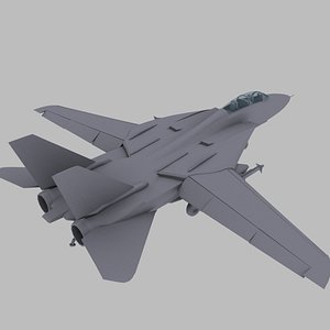 F-14 Tomcat US Navy Fighter Jet Game Model