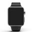 Apple Watch 38mm Steel Case with Black Modern Buckle