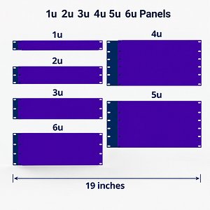 19" Server Rack Blank Panel Complete Bundle (1U to 6U) - CNC and 3D Print Ready