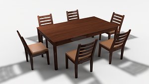 Dining Table and Chair 3D