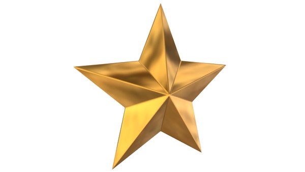 Gold star 3D - TurboSquid 1703064