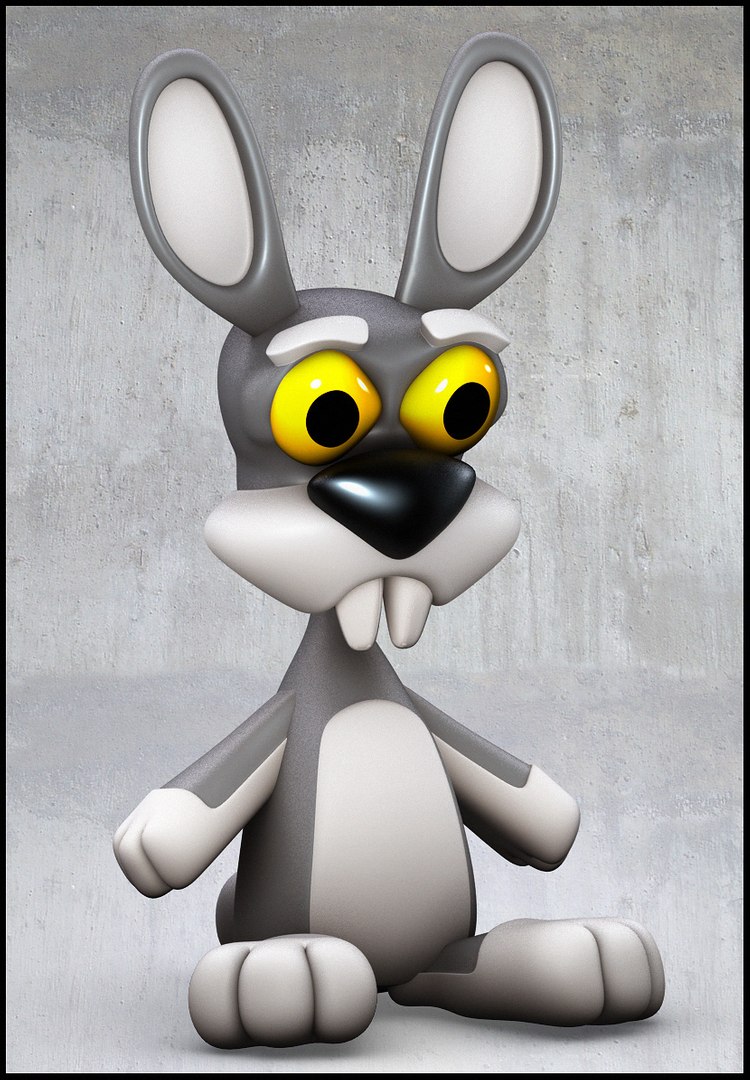 Free Obj Mode Cartoon Rabbit