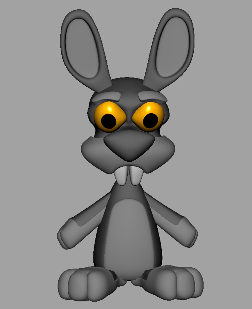 Free Obj Mode Cartoon Rabbit