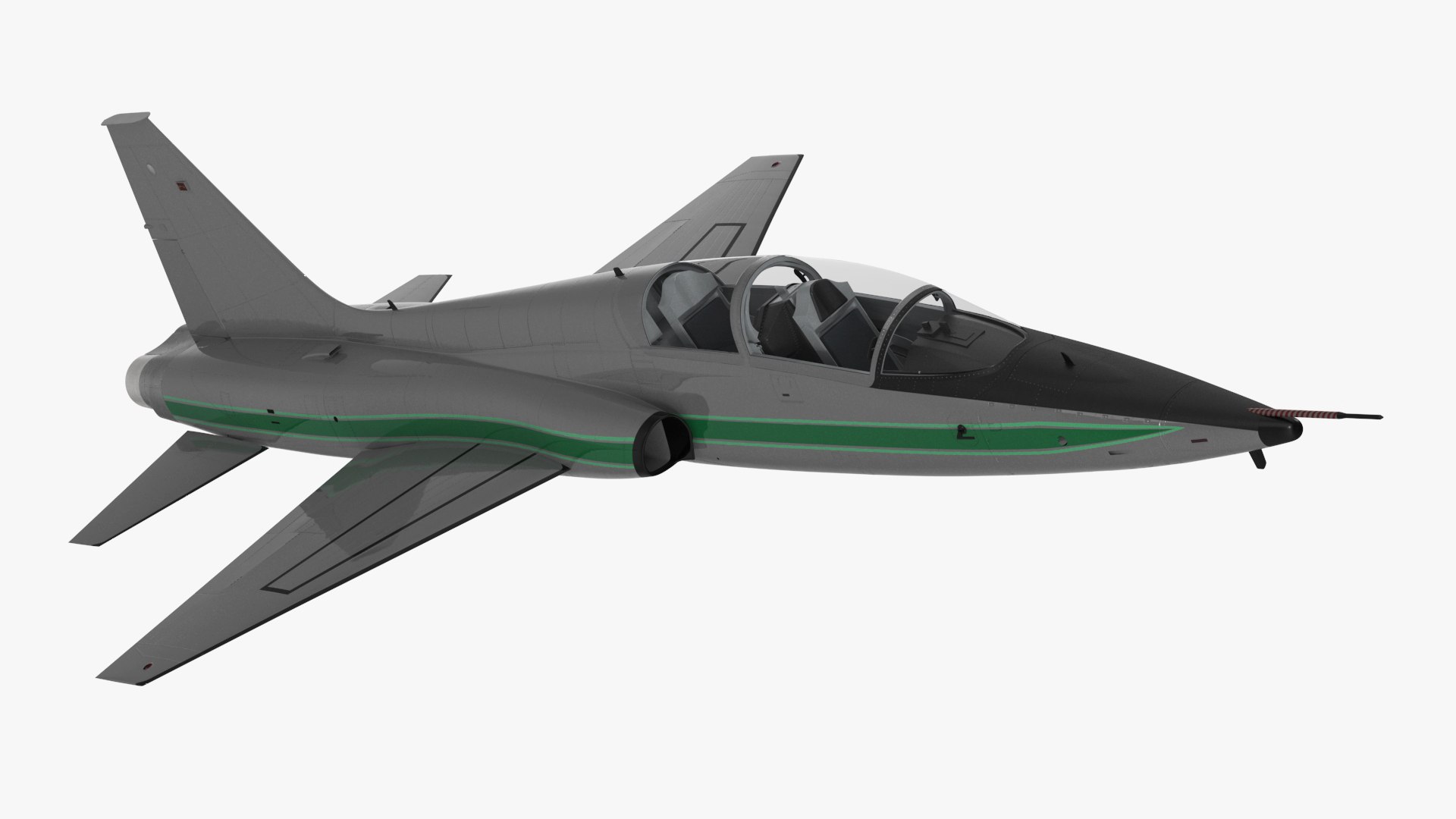 Supersonic Jet Trainer Grey Simple Interior 3D model preview