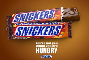 snickers chocolate bars 3D model