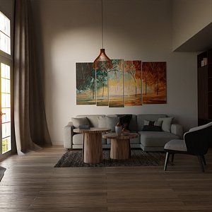 3D Living 1 Interior Design model