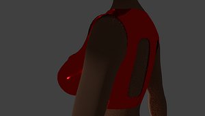 female character red top