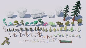 Pack 118 Nature Low-Poly 3D
