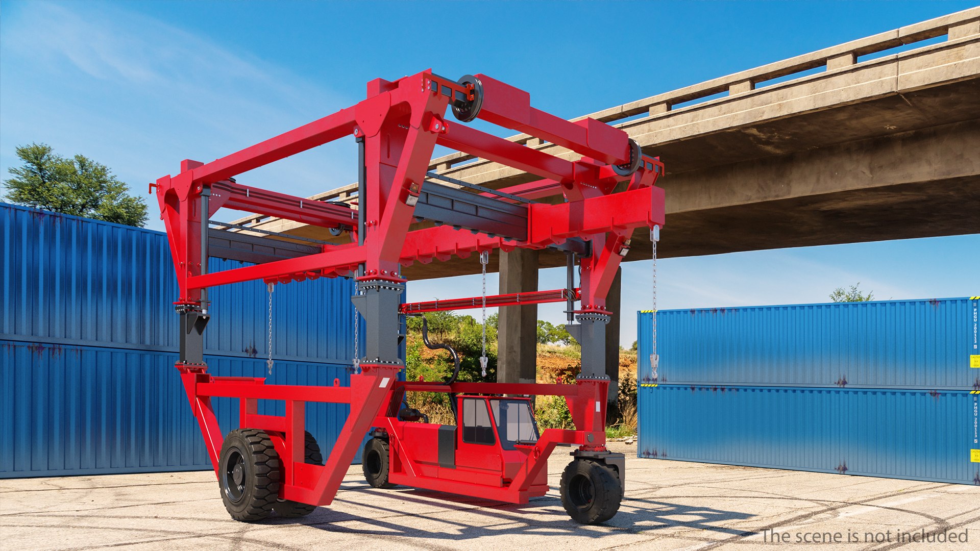 Heavy Duty Straddle Carrier 3D model preview