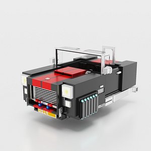 Voxel 3D Model 0019 Cute Flying Car