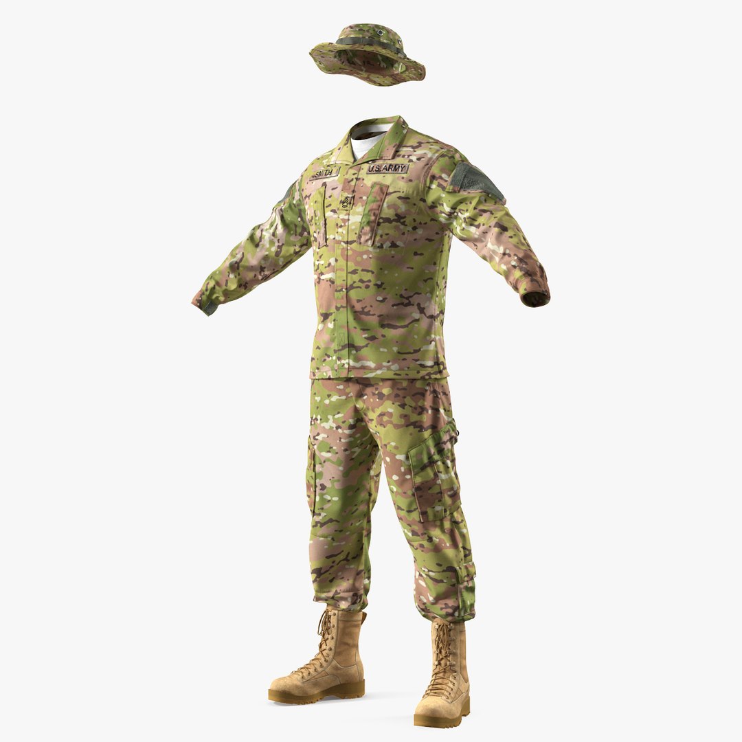 Army Combat Uniform Camo 3D TurboSquid 1417940