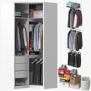 Wardrobe with Clothes 10