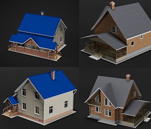 Realistic Country House 3D Model 3D model