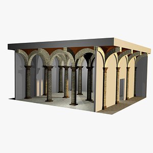 3d romanic vaulting column spacings model