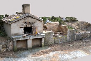 Brick Barbecue Ruins Photoscan 3D model