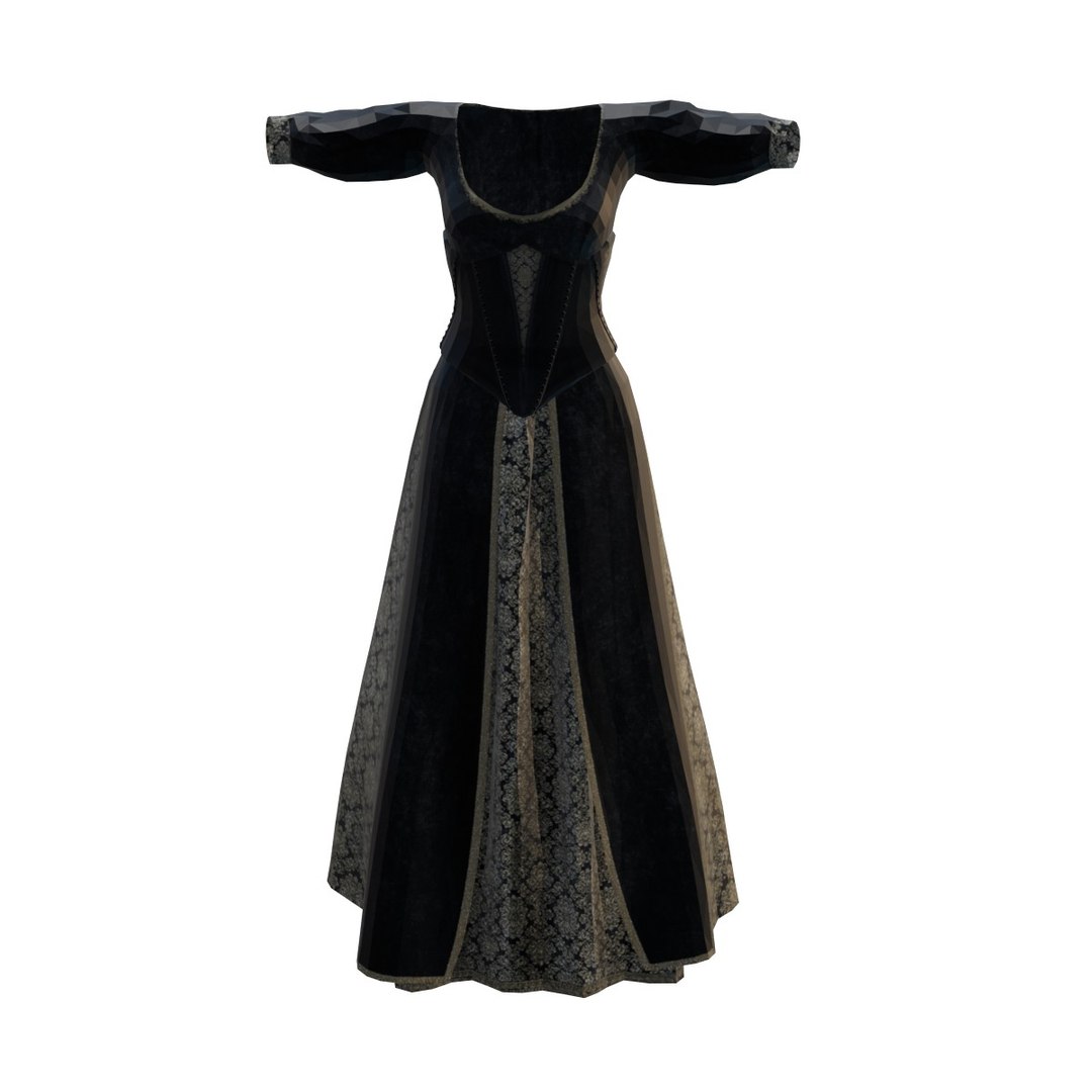 Medieval Retro Dress 3D Model 3D Model - TurboSquid 2303753