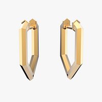 Gold congo earring chains E30  print