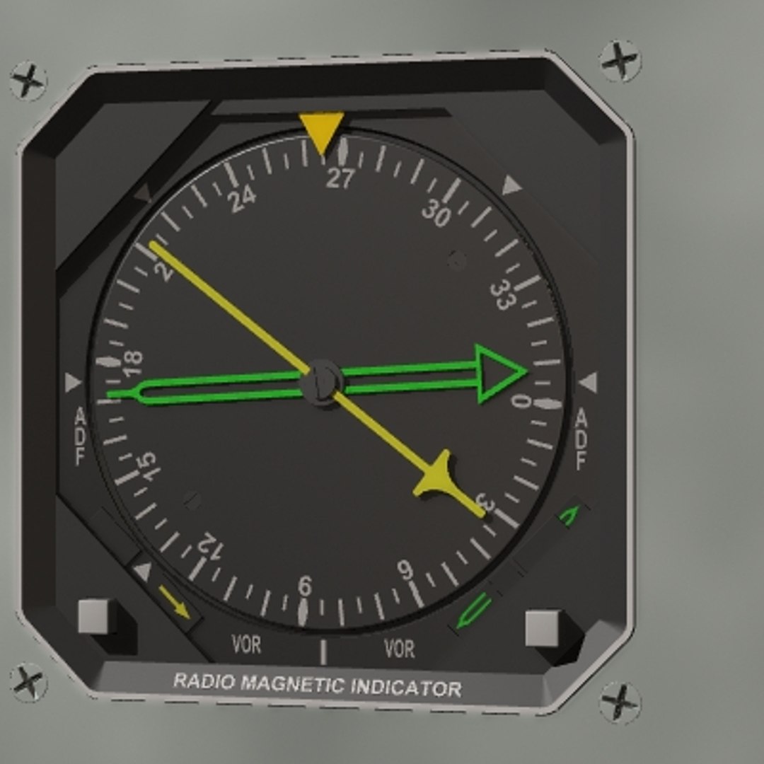 航空機・ヘリコプター Radio Magnetic Indicator Rmi Radio Magnetic Indicator 3d Model