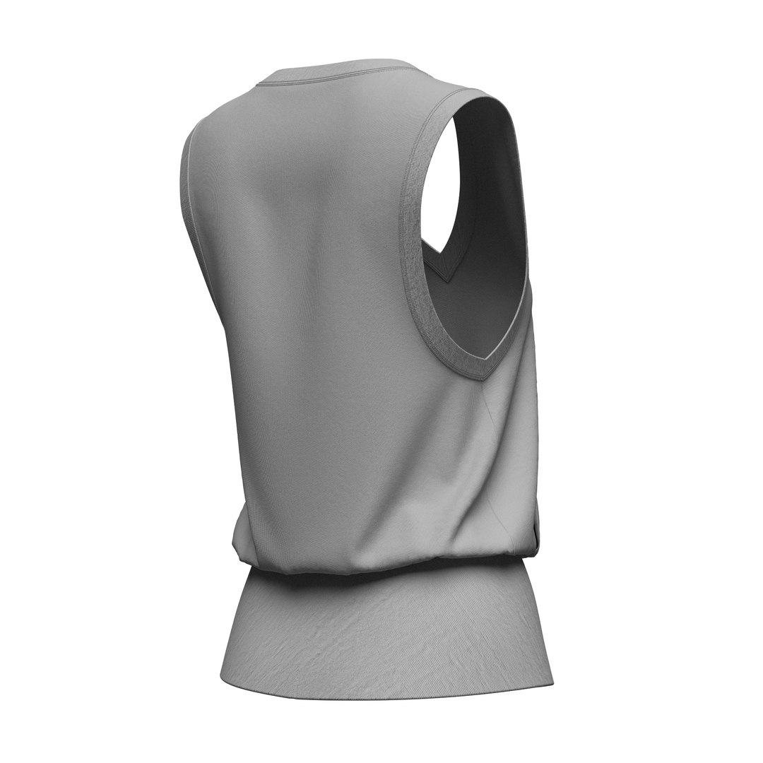 3D Female Sweat Vest Model - TurboSquid 2396487