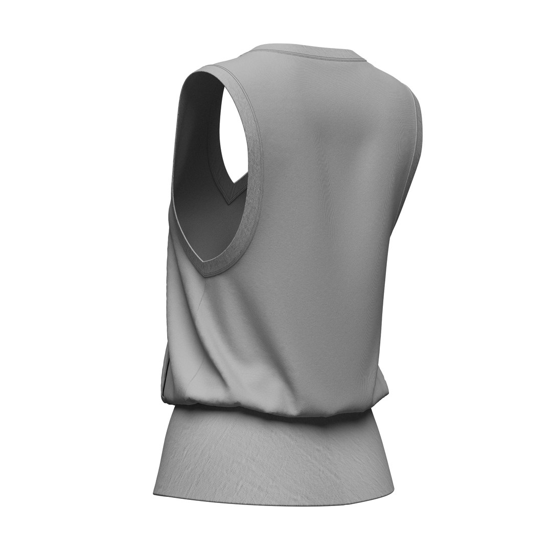 3D Female Sweat Vest Model - TurboSquid 2396487