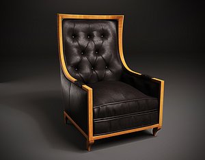 3d leather couch model