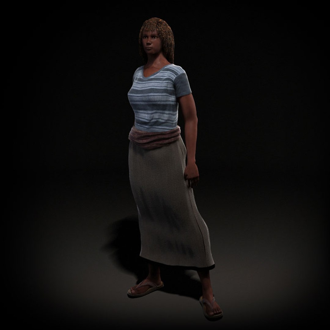 3d model of human rigged
