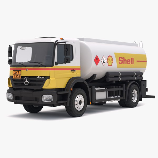 modelo 3d Camión cisterna Mercedes-Benz Axor Shell - TurboSquid 2157950