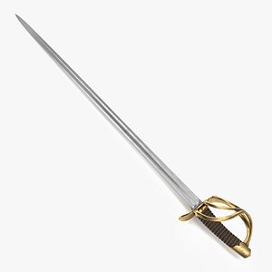 American Cavalry Officers Sword 3D Model