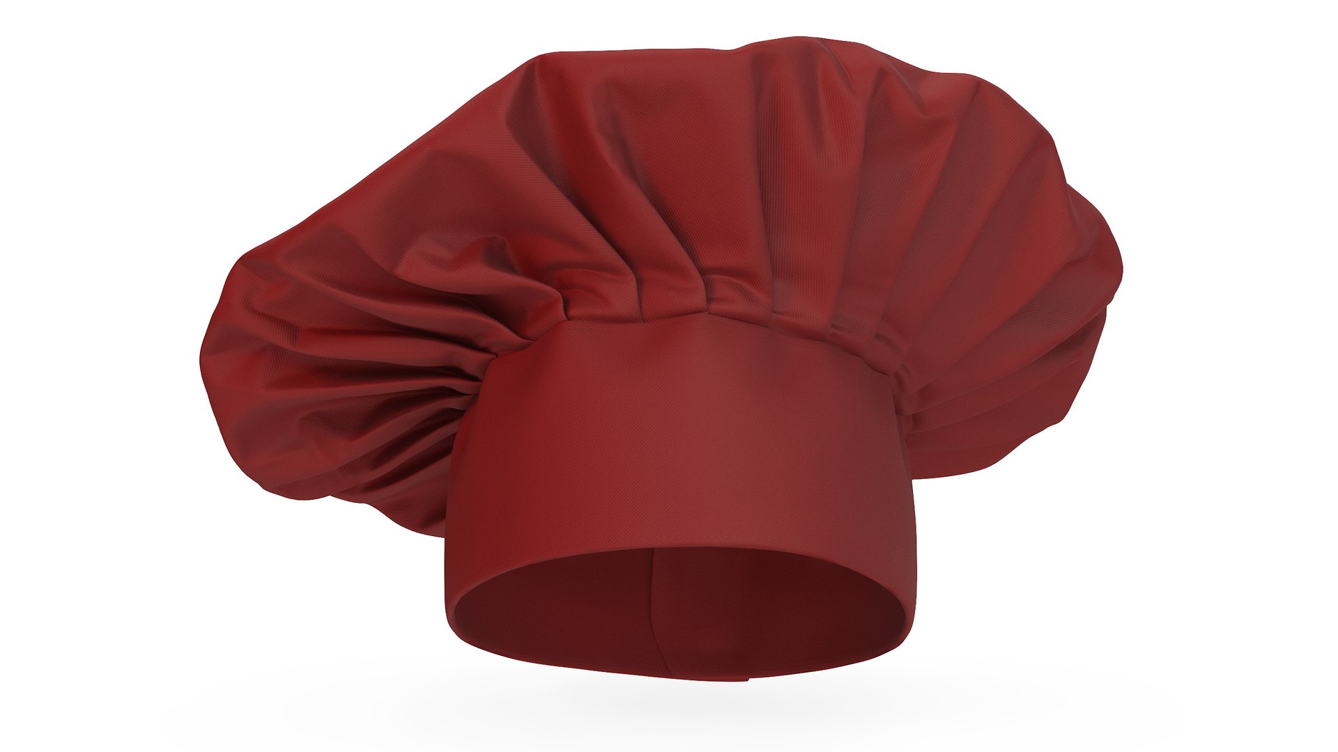 Red Chef Hat 3D model preview